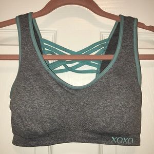 Grey xoxo sports bra -L